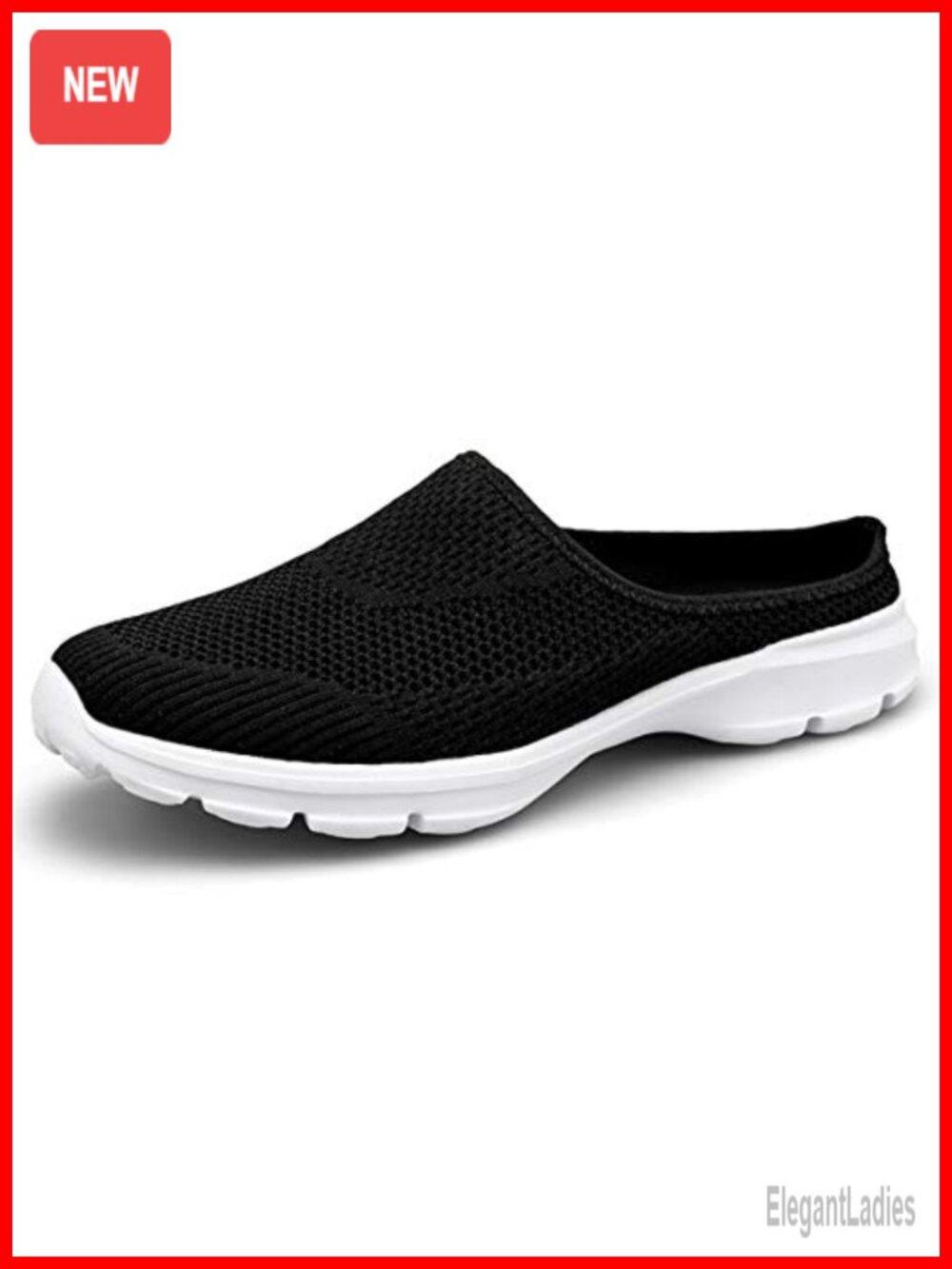 Women's Breathable Mesh Slip On Mule Sneakers Backless Walking Shoes